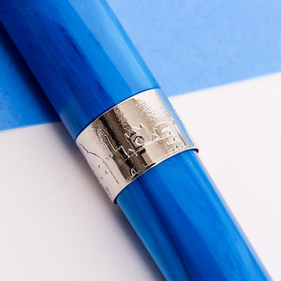 Pineider Avatar UR Neptune Blue Rollerball Pen Skyling Engraved