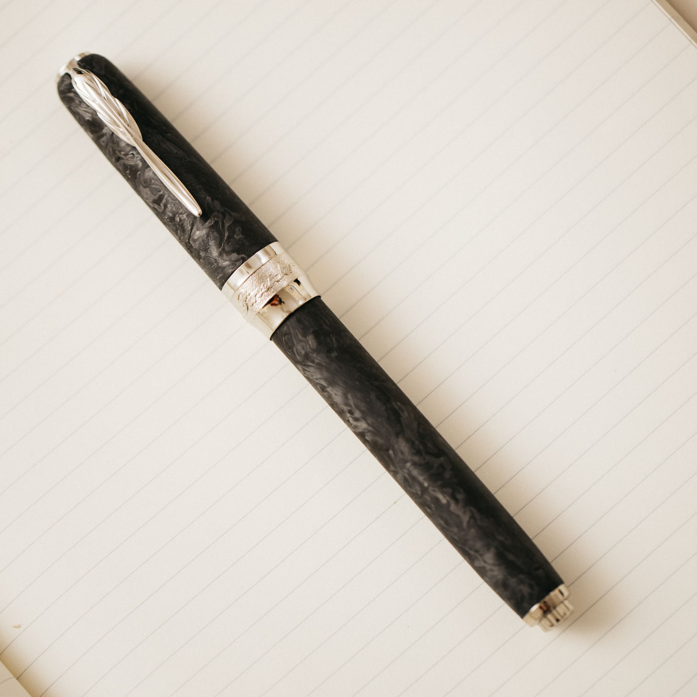Pineider Mystery Filler Forged Carbon Fountain Pen