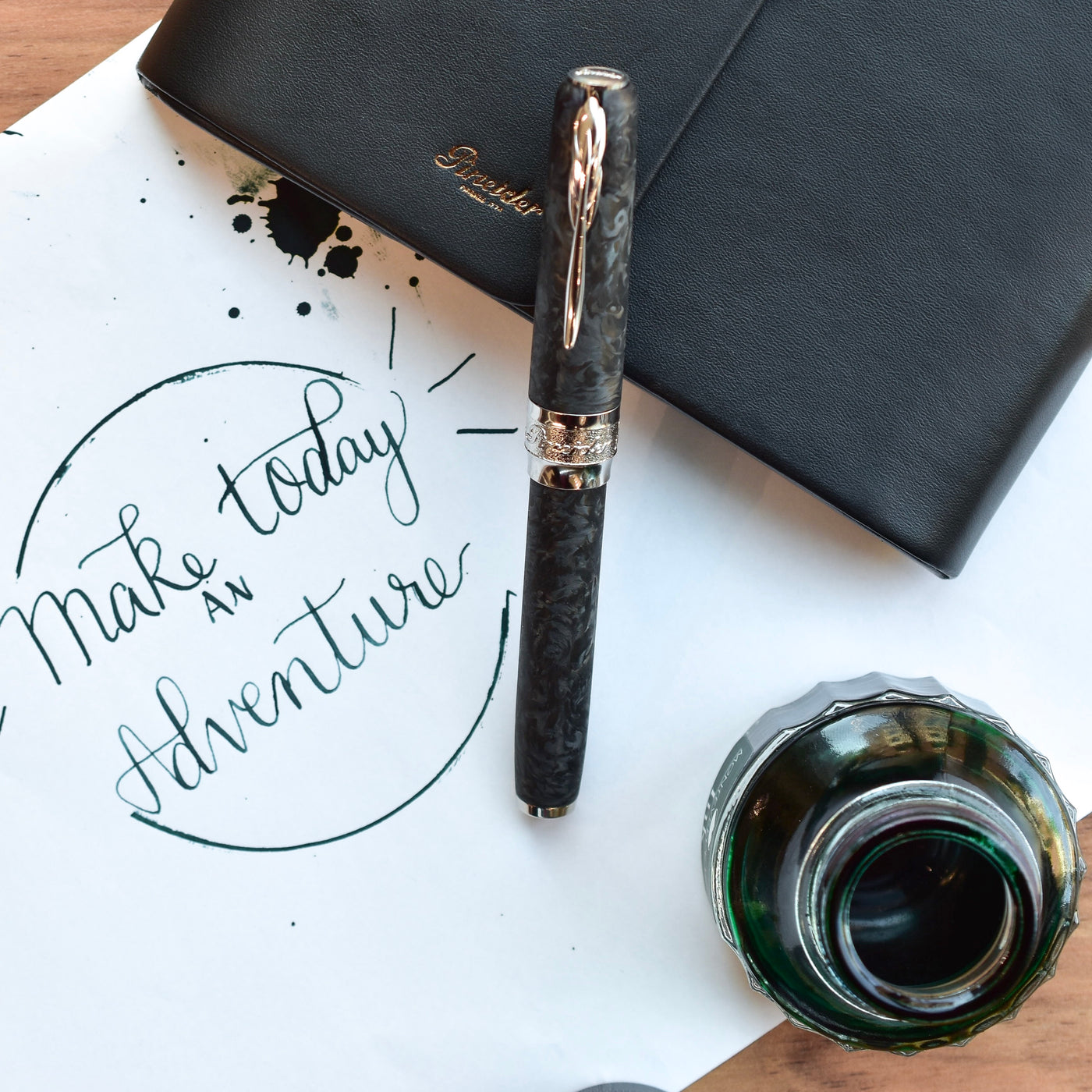 Pineider Mystery Filler Forged Carbon Fountain Pen