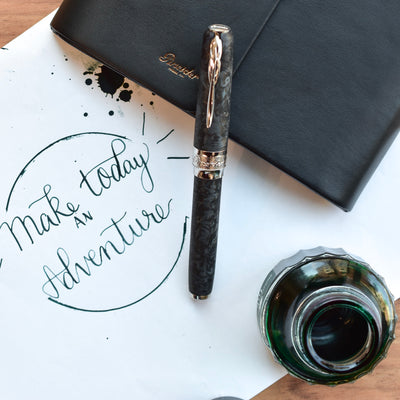 Pineider Mystery Filler Forged Carbon Fountain Pen