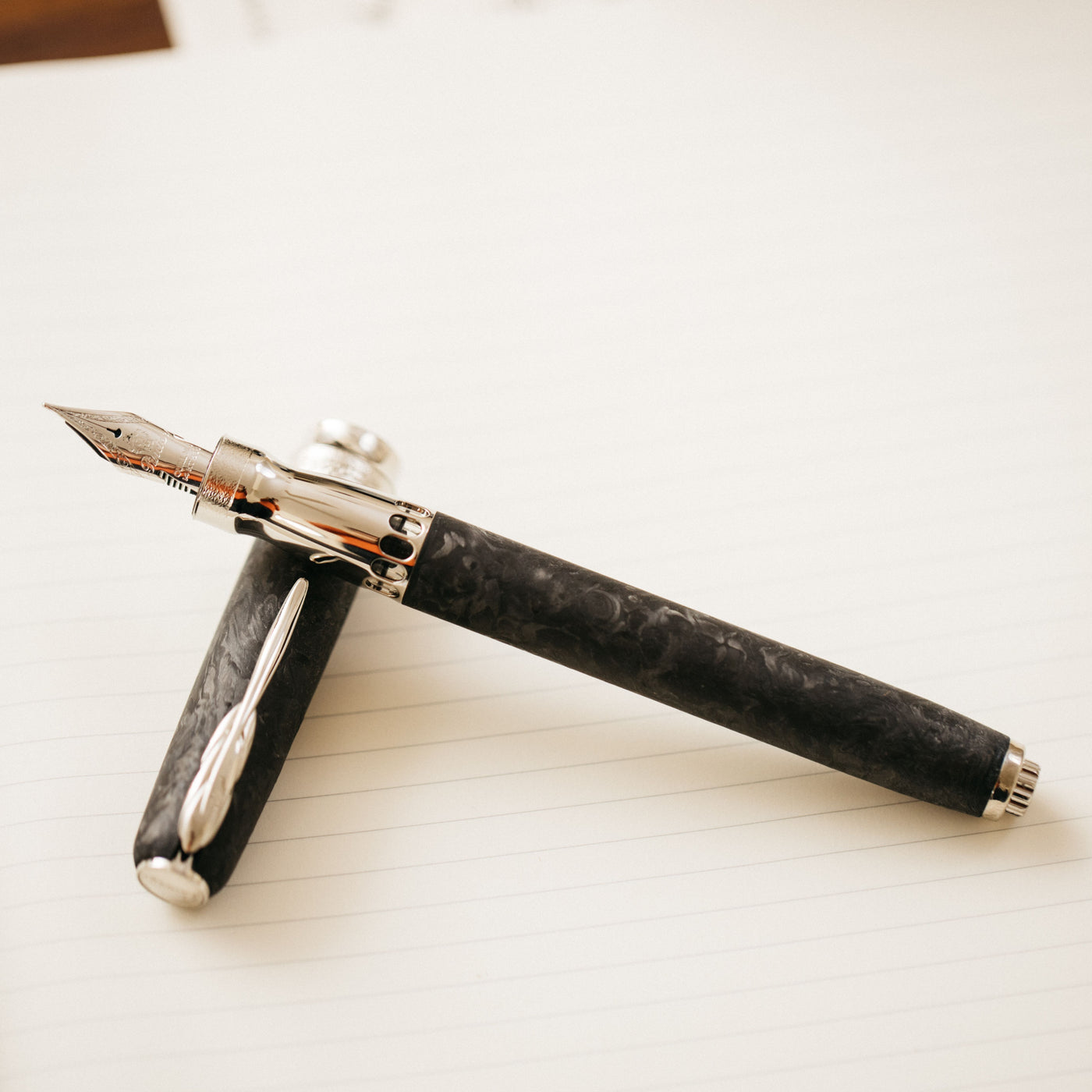 Pineider Mystery Filler Forged Carbon Fountain Pen
