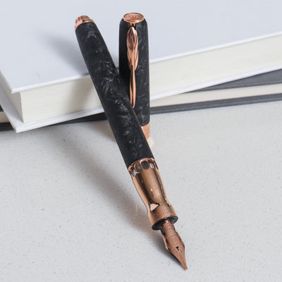 Pineider Mystery Filler Forged Carbon Rose Gold Fountain Pen