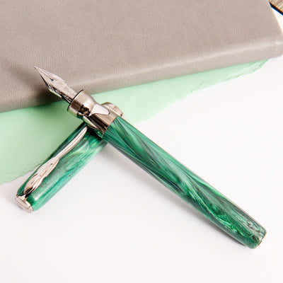 Pineider La Grande Bellezza Gemstone Malachite Fountain Pen