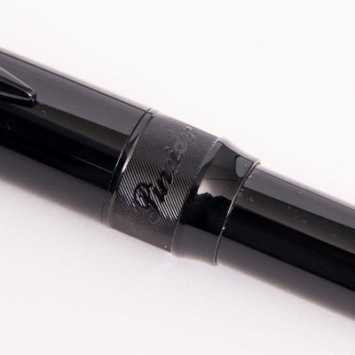 Pineider La Grande Bellezza Rocco Black with Black Trim Fountain Pen Center Band