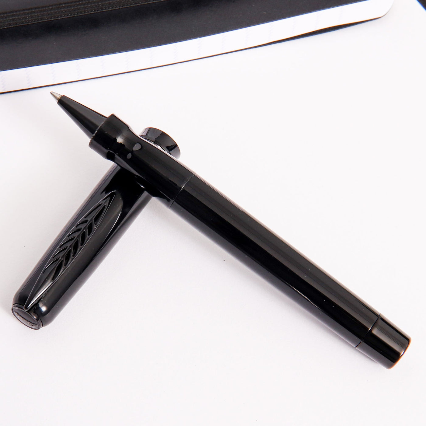 Pineider La Grande Bellezza Rocco Black with Black Trim Rollerball Pen