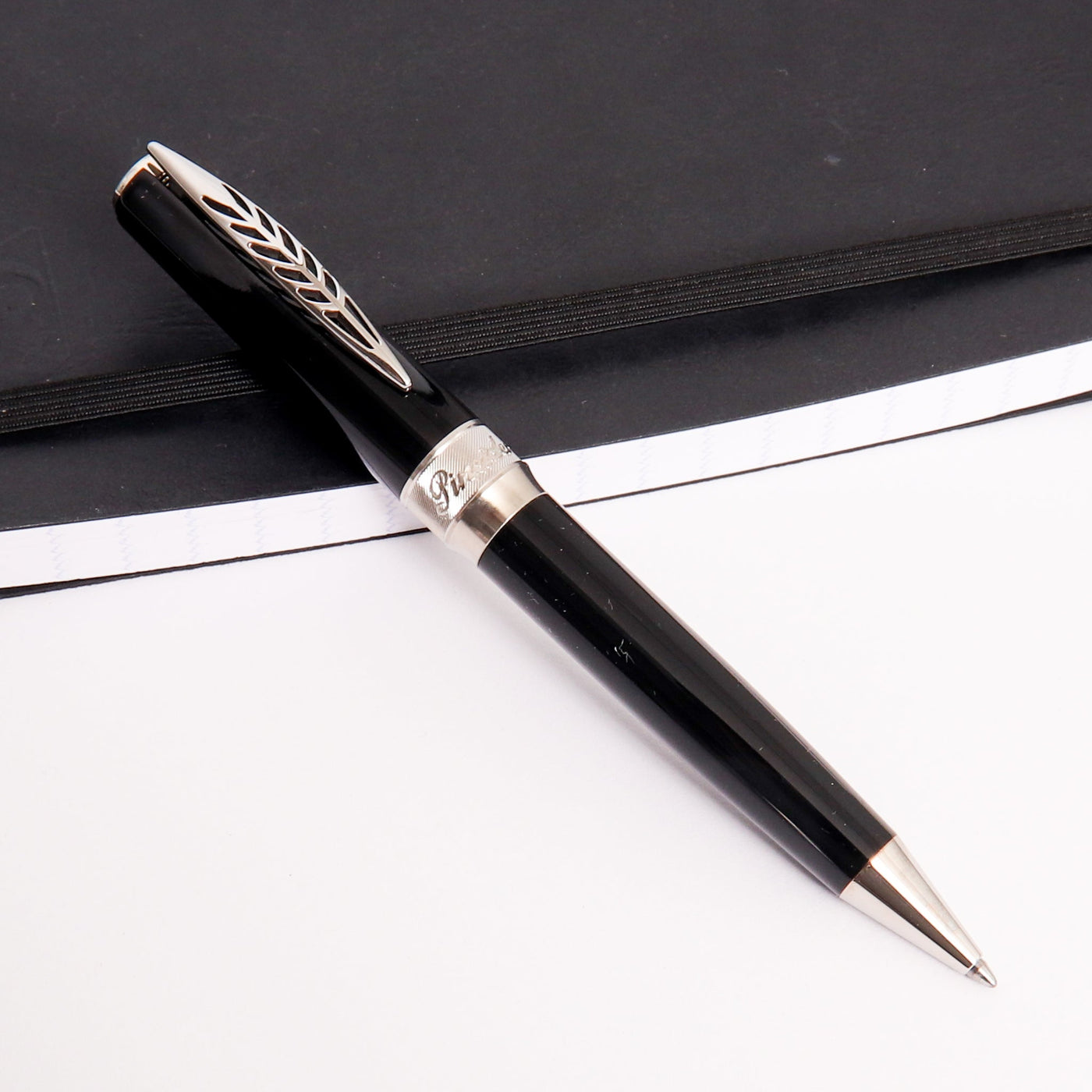 Pineider La Grande Bellezza Rocco Black with Palladium Trim Ballpoint Pen