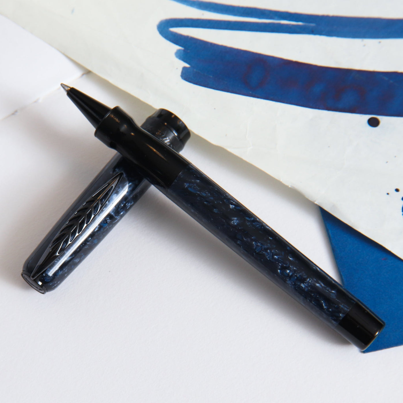 Pineider La Grande Bellezza Rocco Blue Rollerball Pen