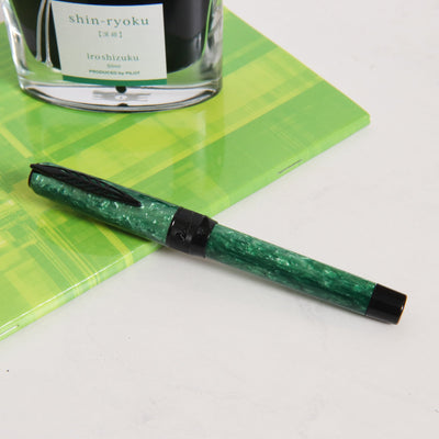 Pineider La Grande Bellezza Rocco Green Fountain Pen Capped