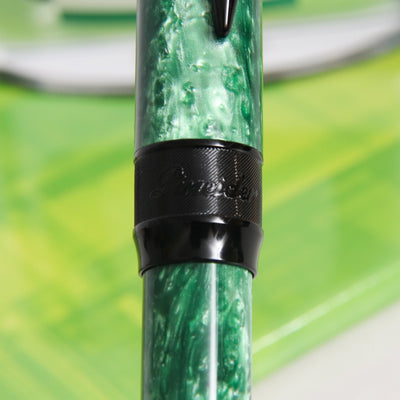 Pineider La Grande Bellezza Rocco Green Fountain Pen Center Band