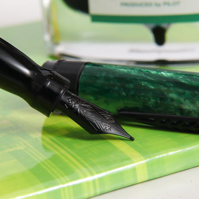 Pineider La Grande Bellezza Rocco Green Fountain Pen Nib Details