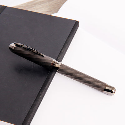 Pineider Matrix Black Fountain Pen Capped