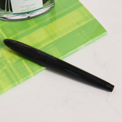 Pineider Modern Times All Black Fountain Pen Capped