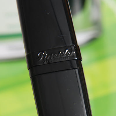 Pineider Modern Times All Black Fountain Pen Logo