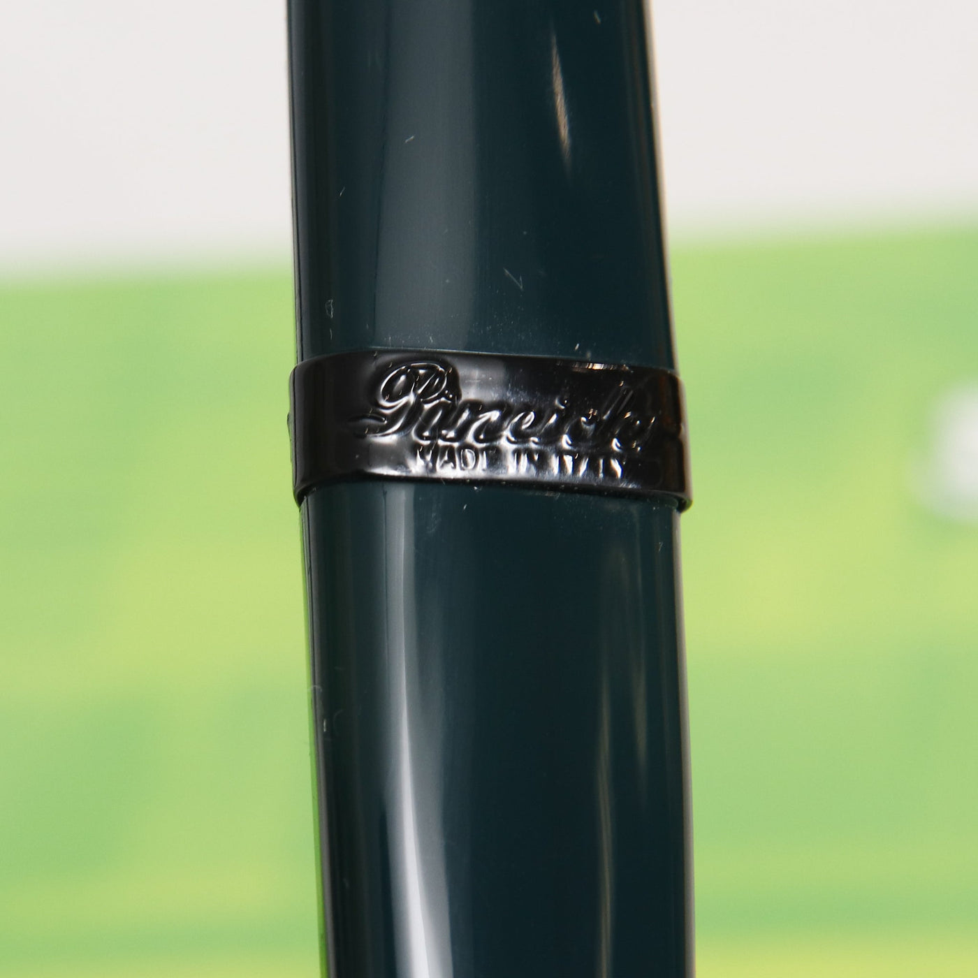 Pineider Modern Times British Racing Green & Black Ballpoint Pen Logo