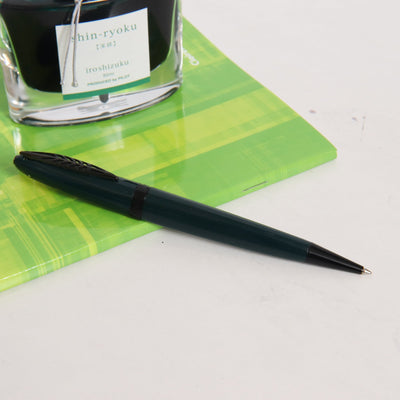 Pineider Modern Times British Racing Green & Black Ballpoint Pen