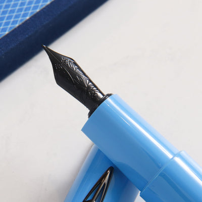 Pineider Modern Times France Racing Blue & Black Fountain Pen Nib