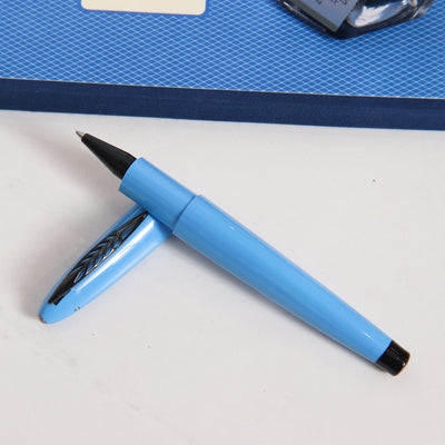 Pineider Modern Times France Racing Blue & Black Rollerball Pen