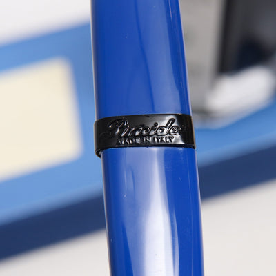 Pineider Modern Times Ocean Blue & Black Ballpoint Pen Logo