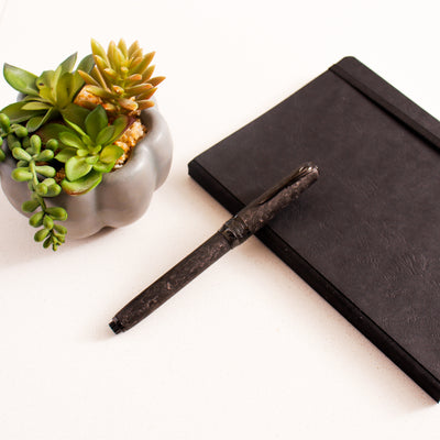 Pineider Mystery Filler Forged Carbon Black Fountain Pen