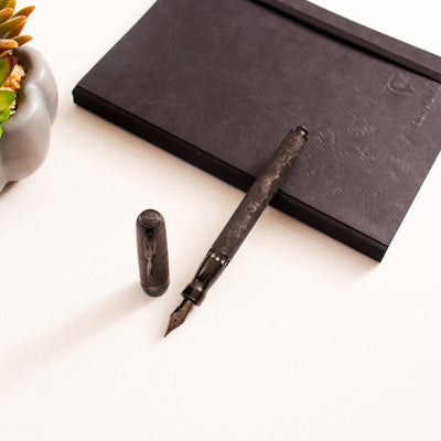 Pineider Mystery Filler Forged Carbon Black Fountain Pen
