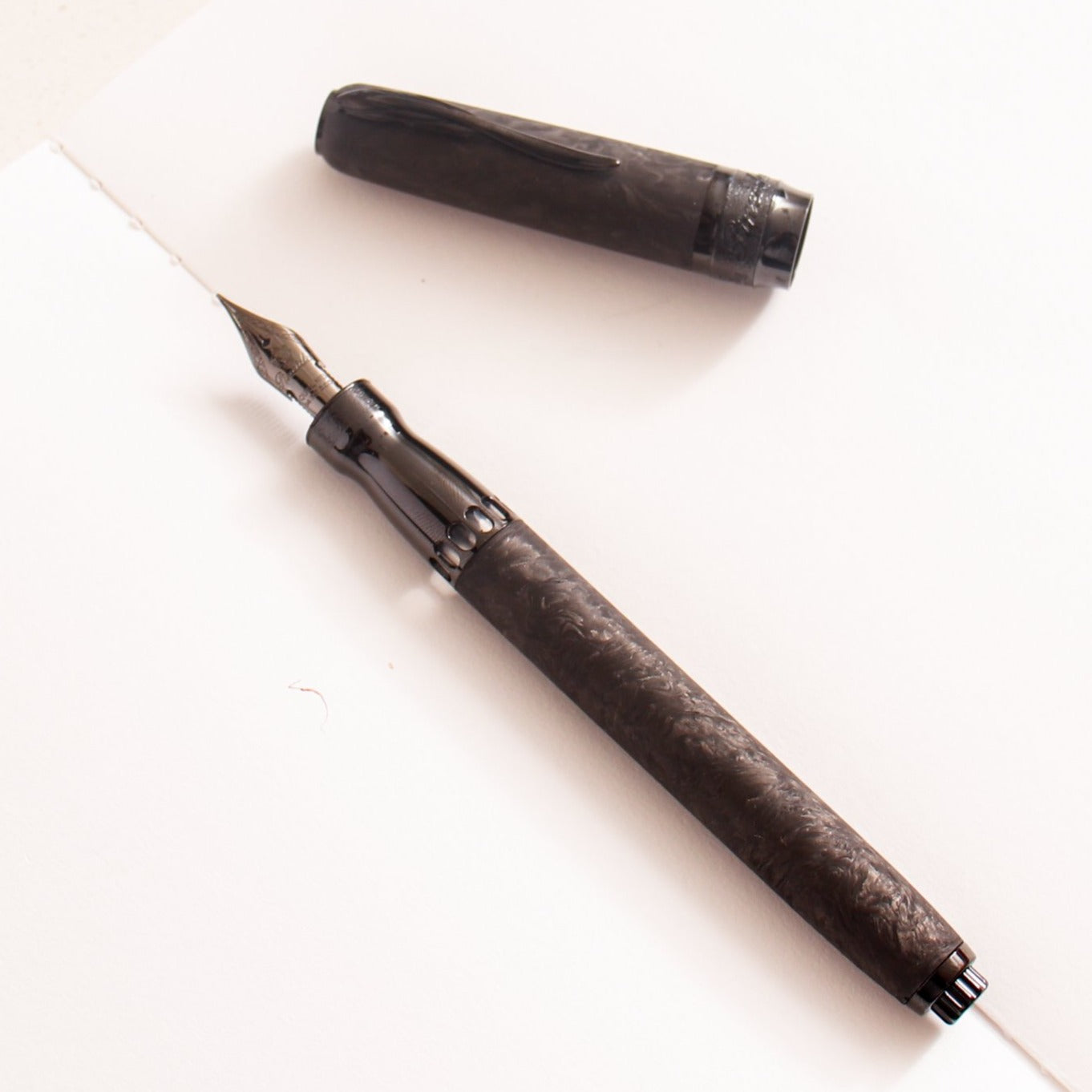 Pineider Mystery Filler Forged Carbon Black Fountain Pen