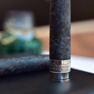 Pineider Mystery Filler Forged Carbon Fountain Pen