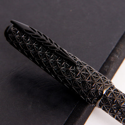 Pineider Psycho Black with Black Trim Fountain Pen Feather Clip
