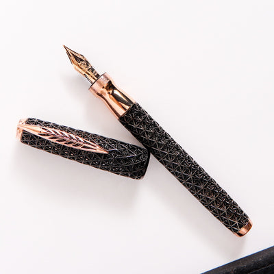 Pineider Psycho Black with Rose Gold Trim Fountain Pen Limited Edition