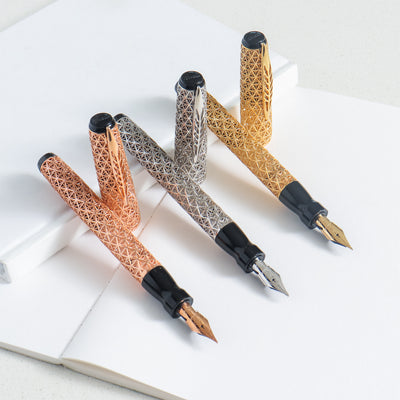 Pineider Psycho 18k Solid Gold Fountain Pen Set - 1/1 Piece Unique