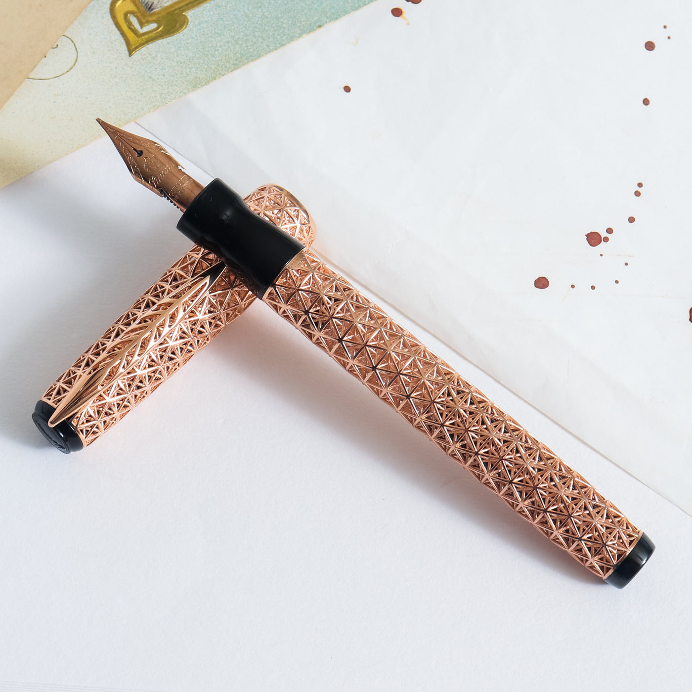 Pineider Psycho 18k Solid Gold Fountain Pen Set - 1/1 Piece Unique