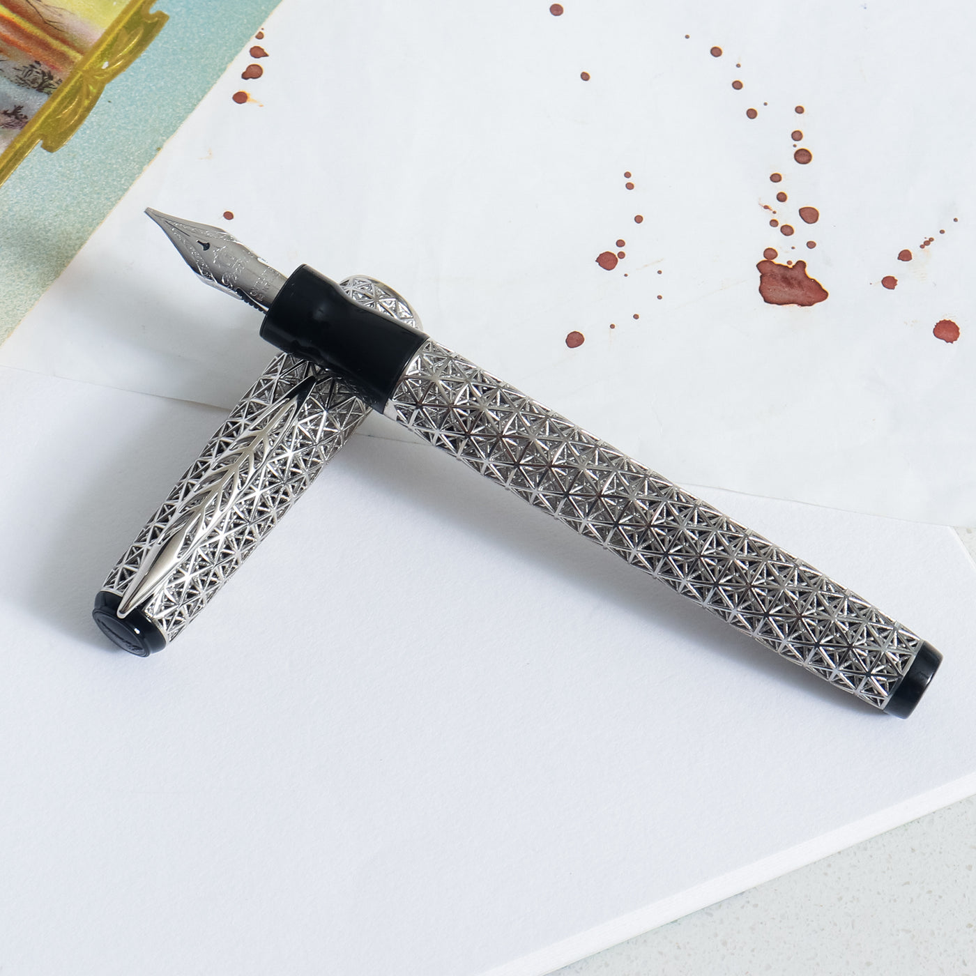 Pineider Psycho 18k Solid Gold Fountain Pen Set - 1/1 Piece Unique