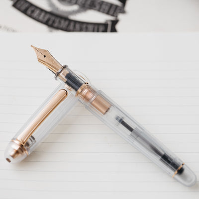 Platinum #3776 Century Nice Translucent Demonstrator Rose Gold Fountain Pen