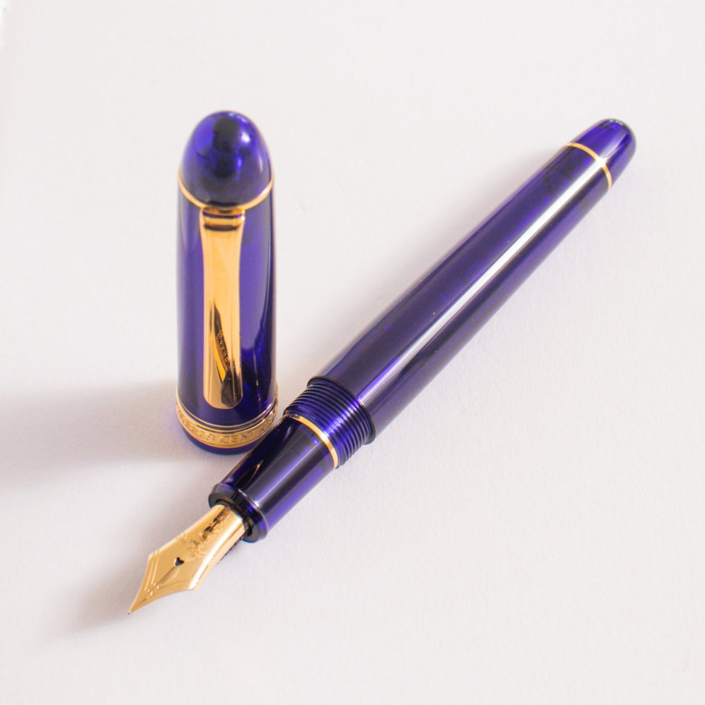 Platinum 3776 Century Chartres Blue & Gold Fountain Pen