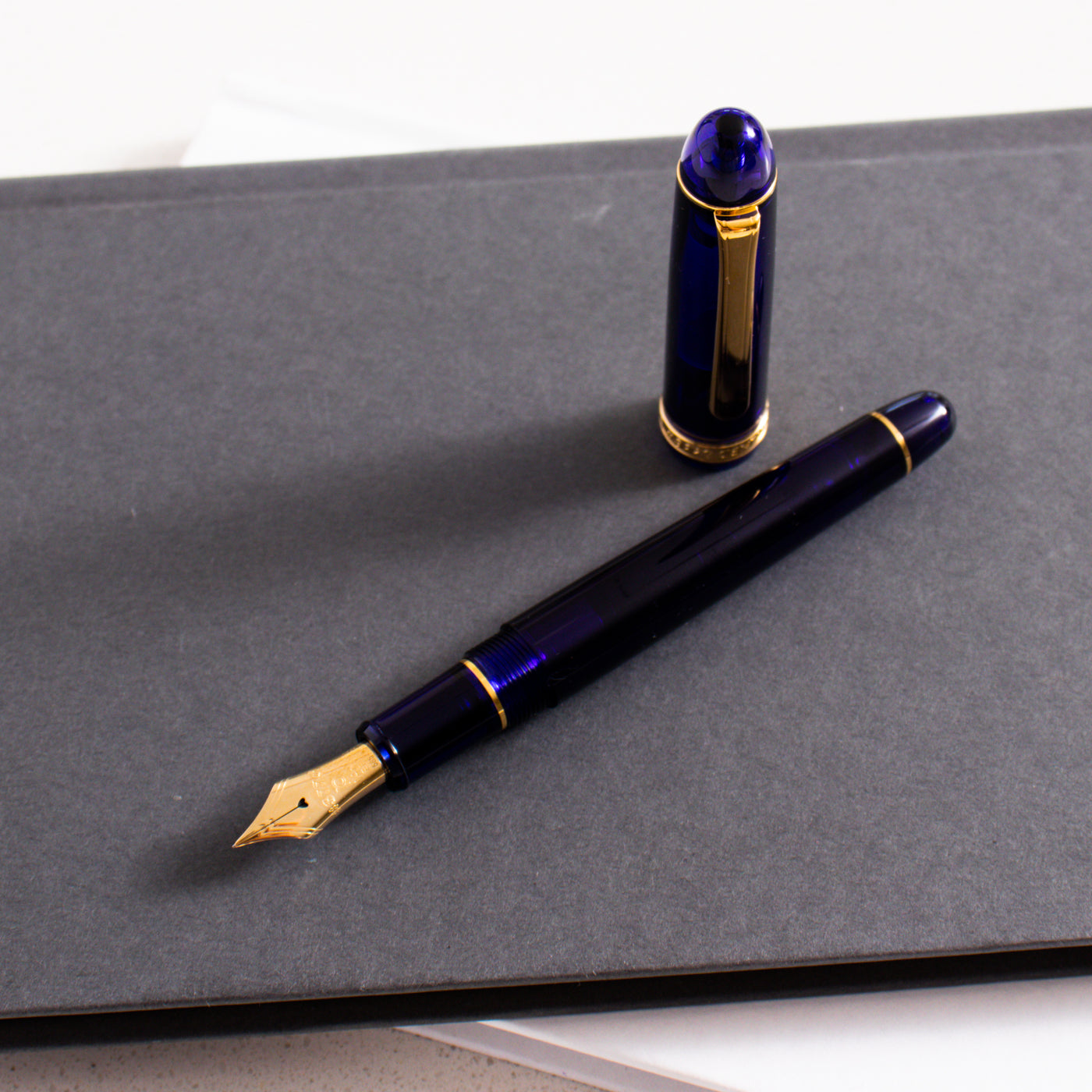 Platinum 3776 Century Chartres Blue & Gold Fountain Pen