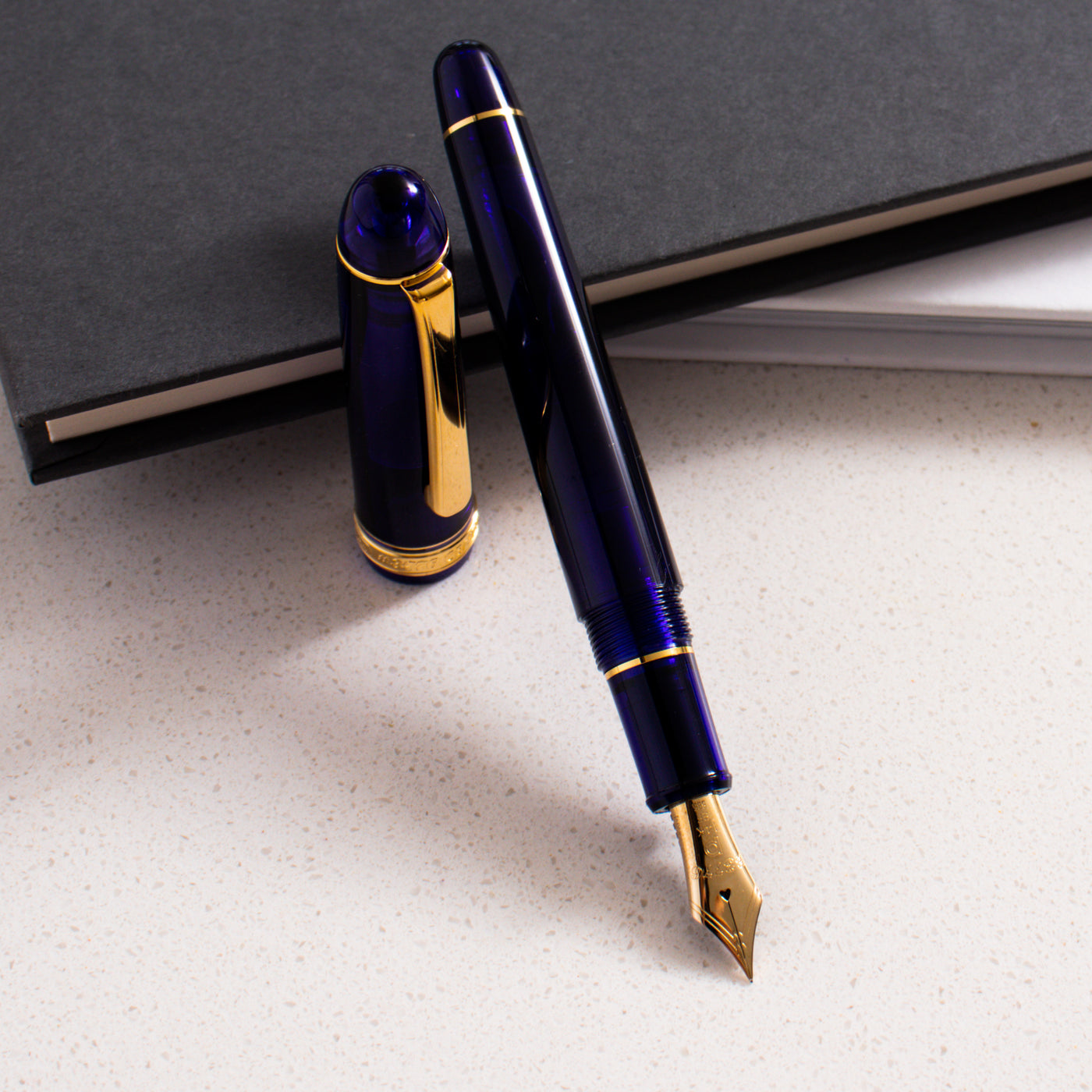 Platinum 3776 Century Chartres Blue & Gold Fountain Pen