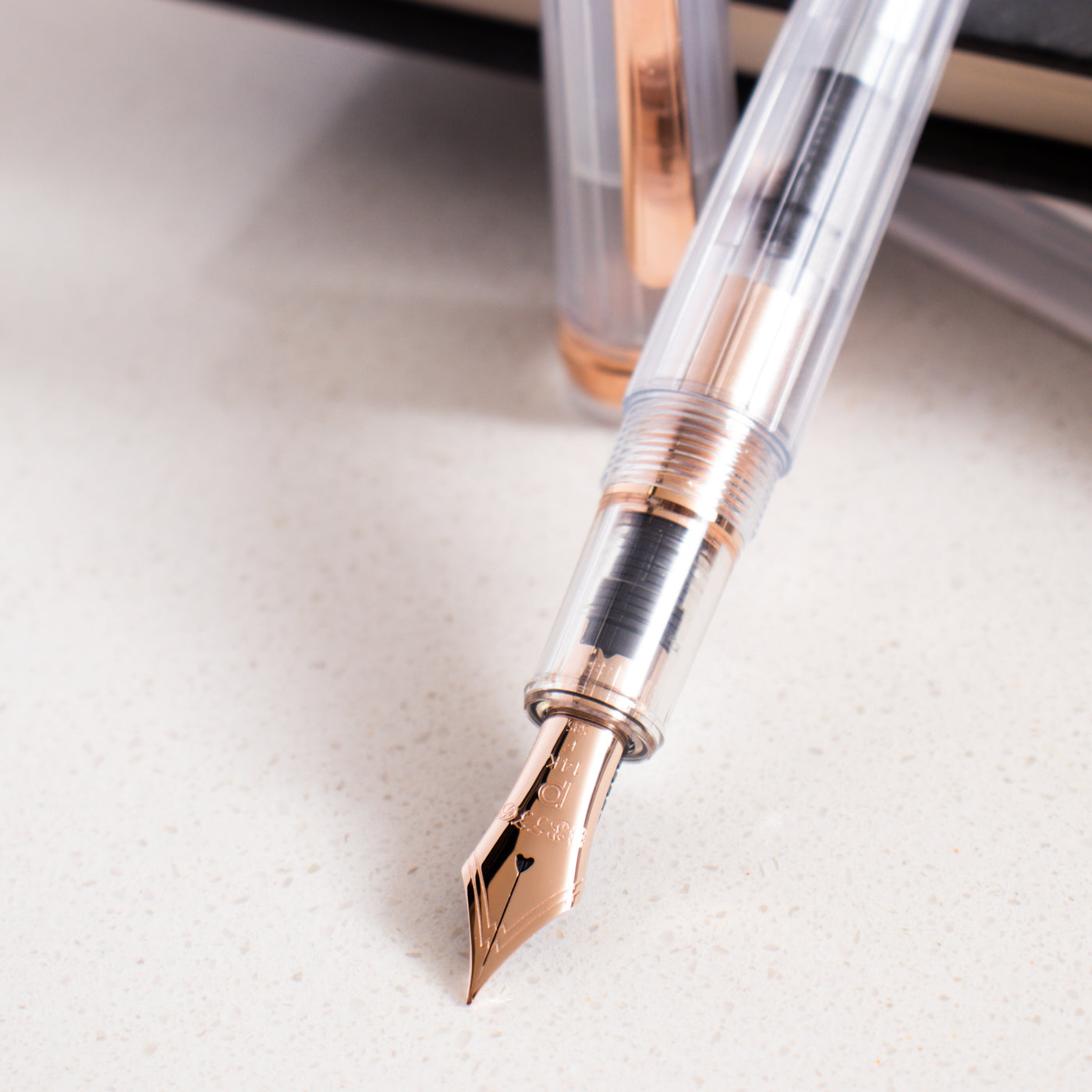 Platinum 3776 Century Nice Transparent Rose Gold Fountain Pen