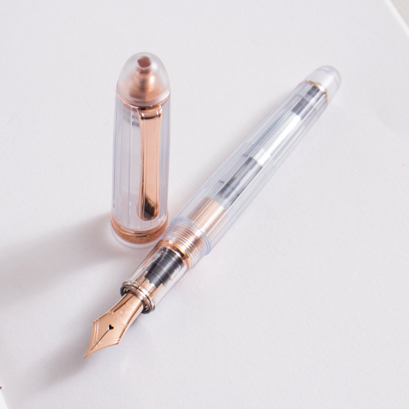 Platinum 3776 Century Nice Transparent Rose Gold Fountain Pen