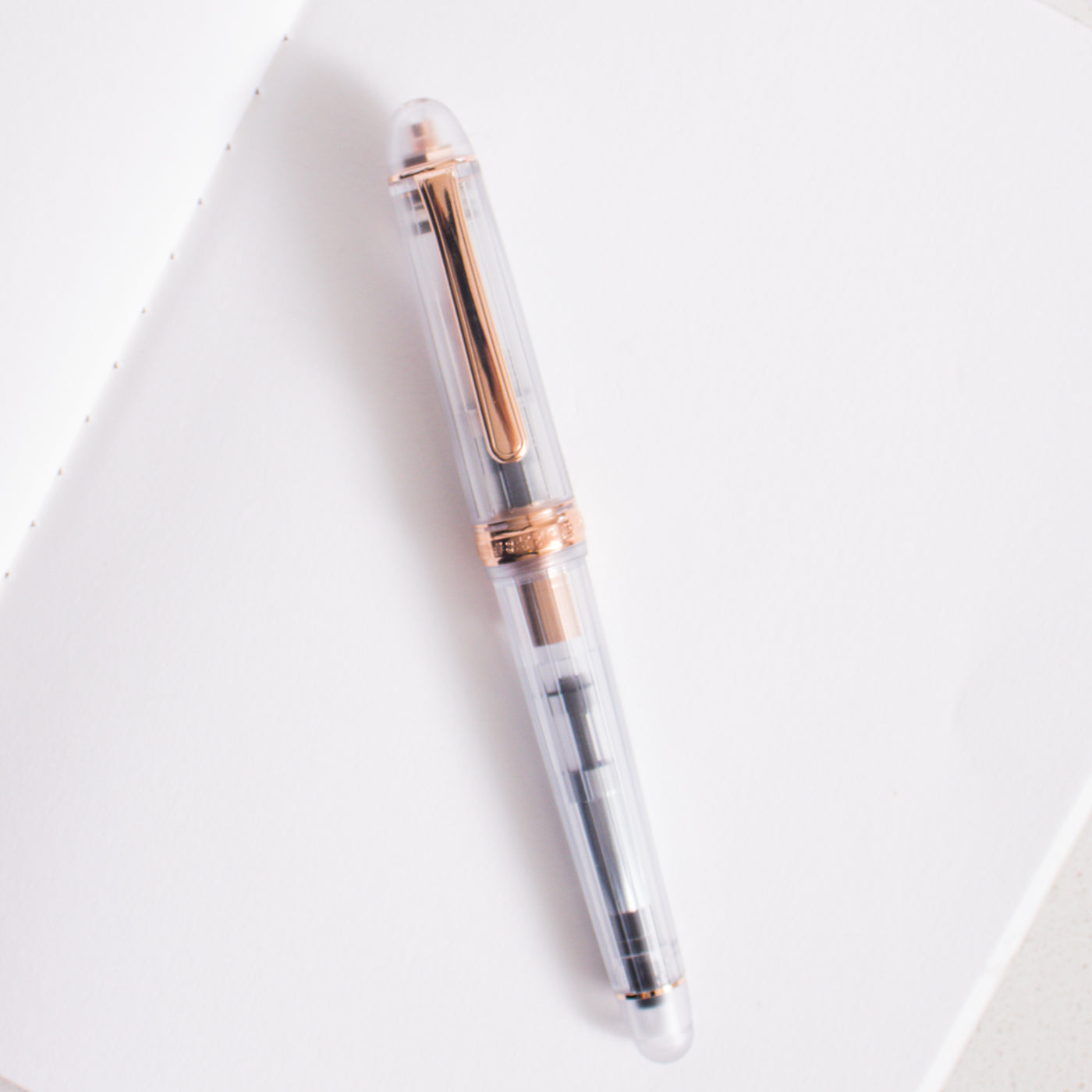 Platinum 3776 Century Nice Transparent Rose Gold Fountain Pen