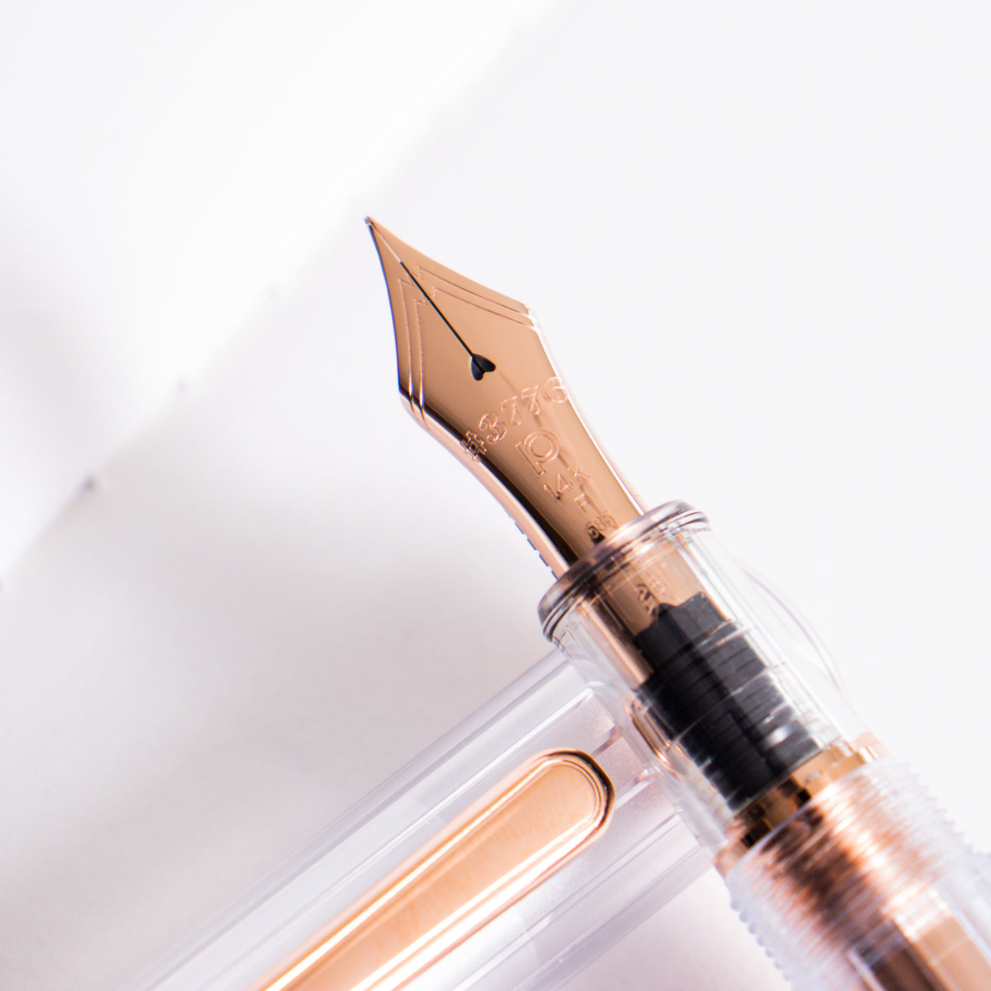 Platinum 3776 Century Nice Transparent Rose Gold Fountain Pen