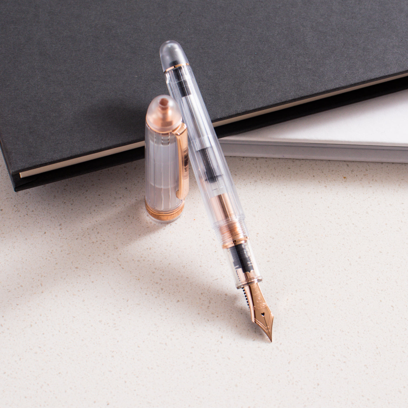 Platinum 3776 Century Nice Transparent Rose Gold Fountain Pen