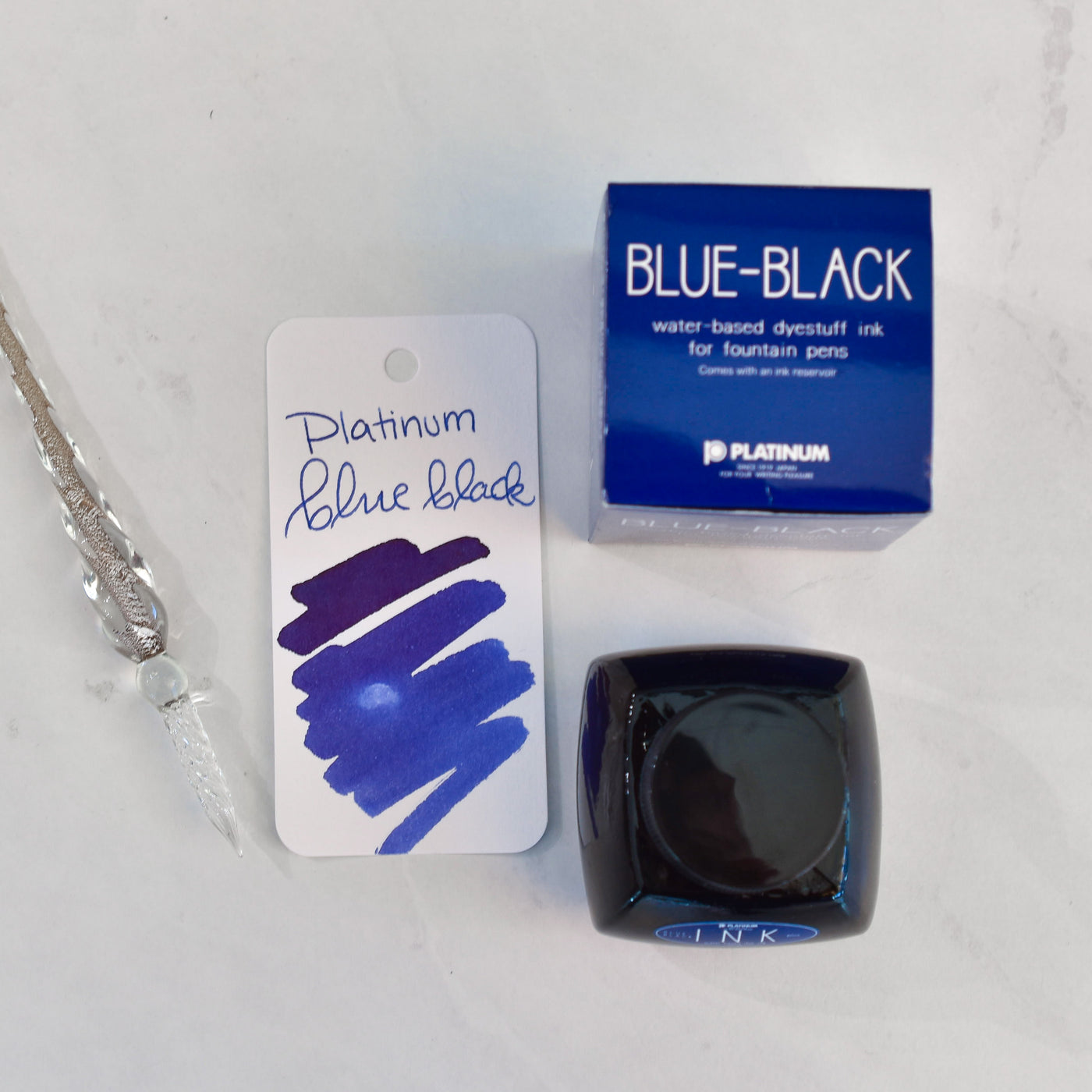 Platinum Blue Black Ink Bottle