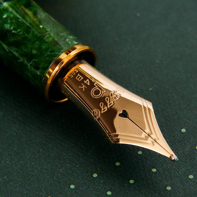 Platinum Century 3776 Jade Celluloid Fountain Pen14k Gold Nib Details