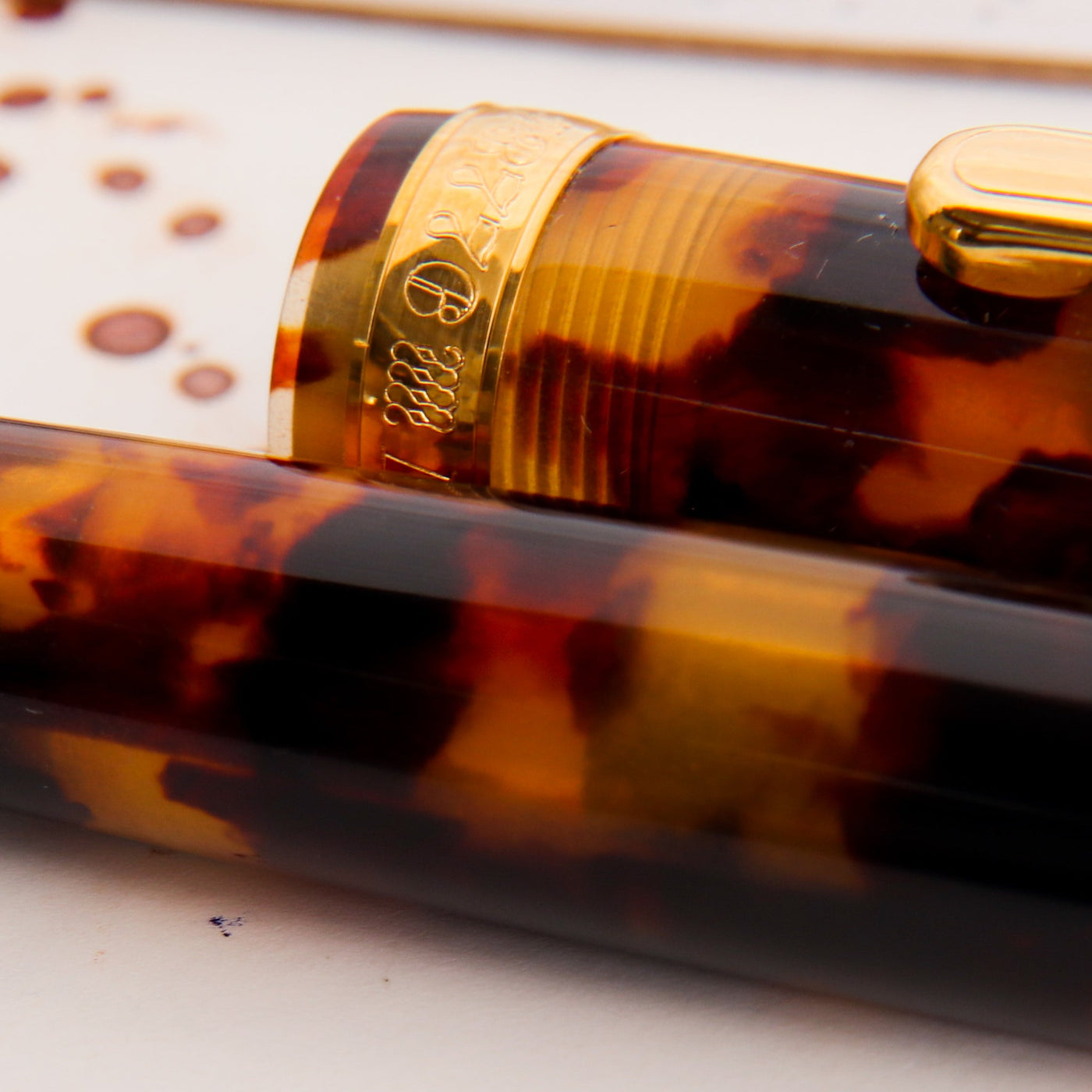 Platinum Century 3776 Tortoise Celluloid Fountain Pen Brown Celluloid