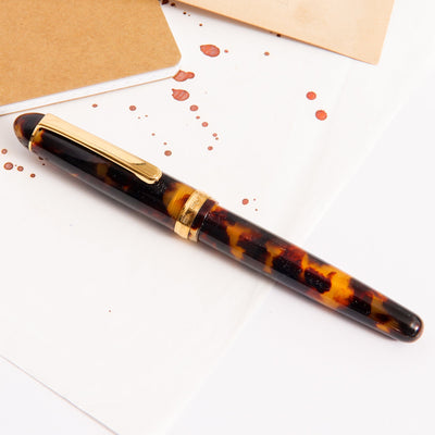 Platinum Century 3776 Tortoise Celluloid Fountain Pen Capped