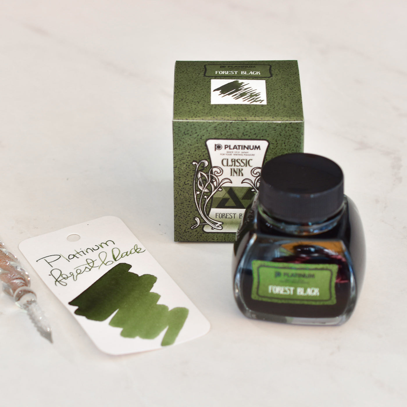 Platinum Classic Forest Black Ink Bottle