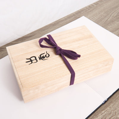 Platinum Izumo Bamboo Ankokushoku Bark Fountain Pen Wooden Box
