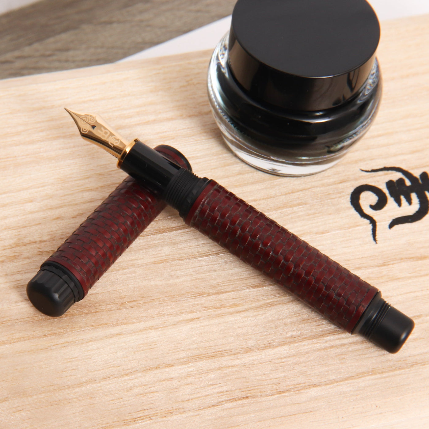 Platinum Izumo Bamboo Benikabairo Fountain Pen