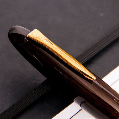 Platinum Izumo Bombay Black Wood Tagay Gloss Fountain Pen Cap