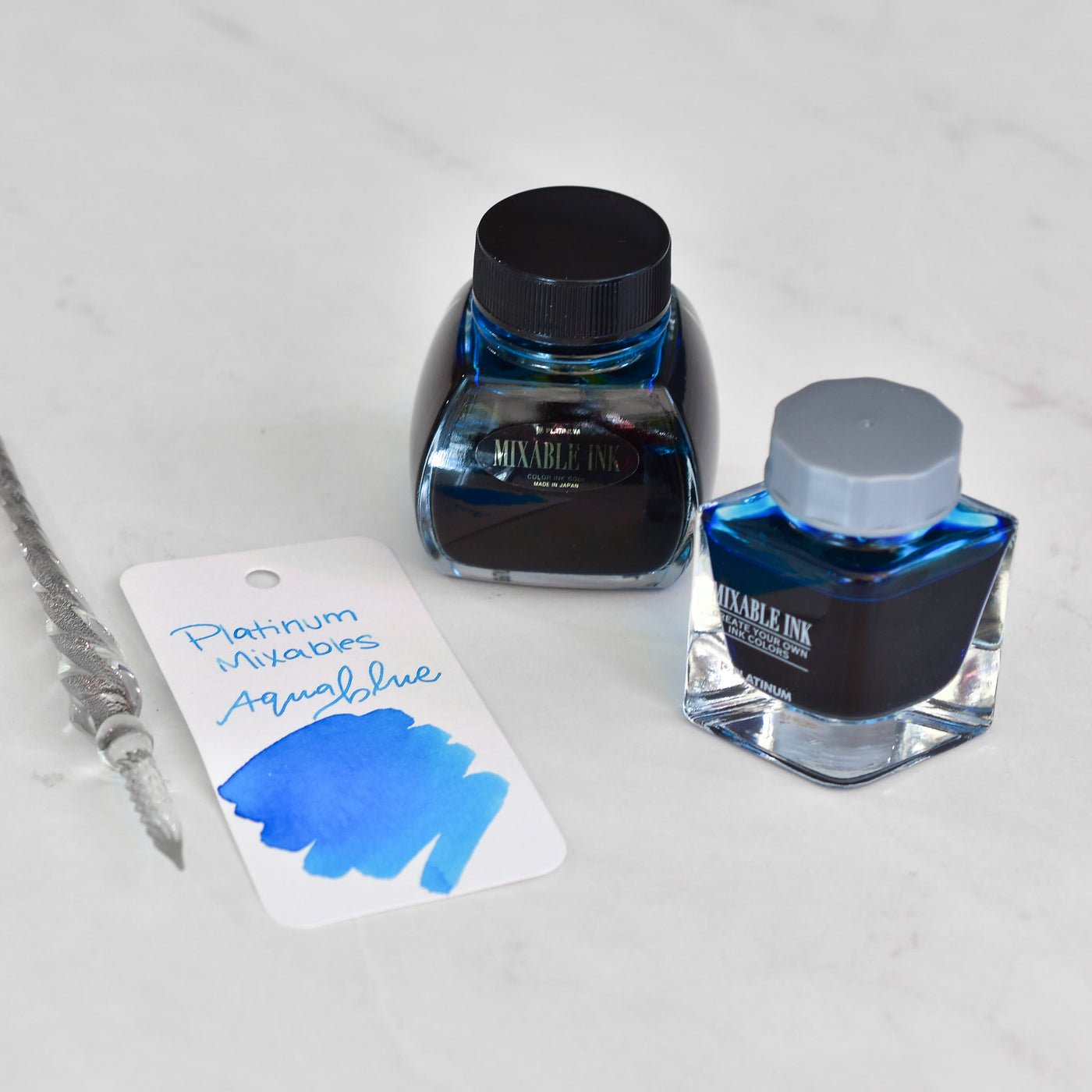 Platinum Mixable Aqua Blue Ink Bottle