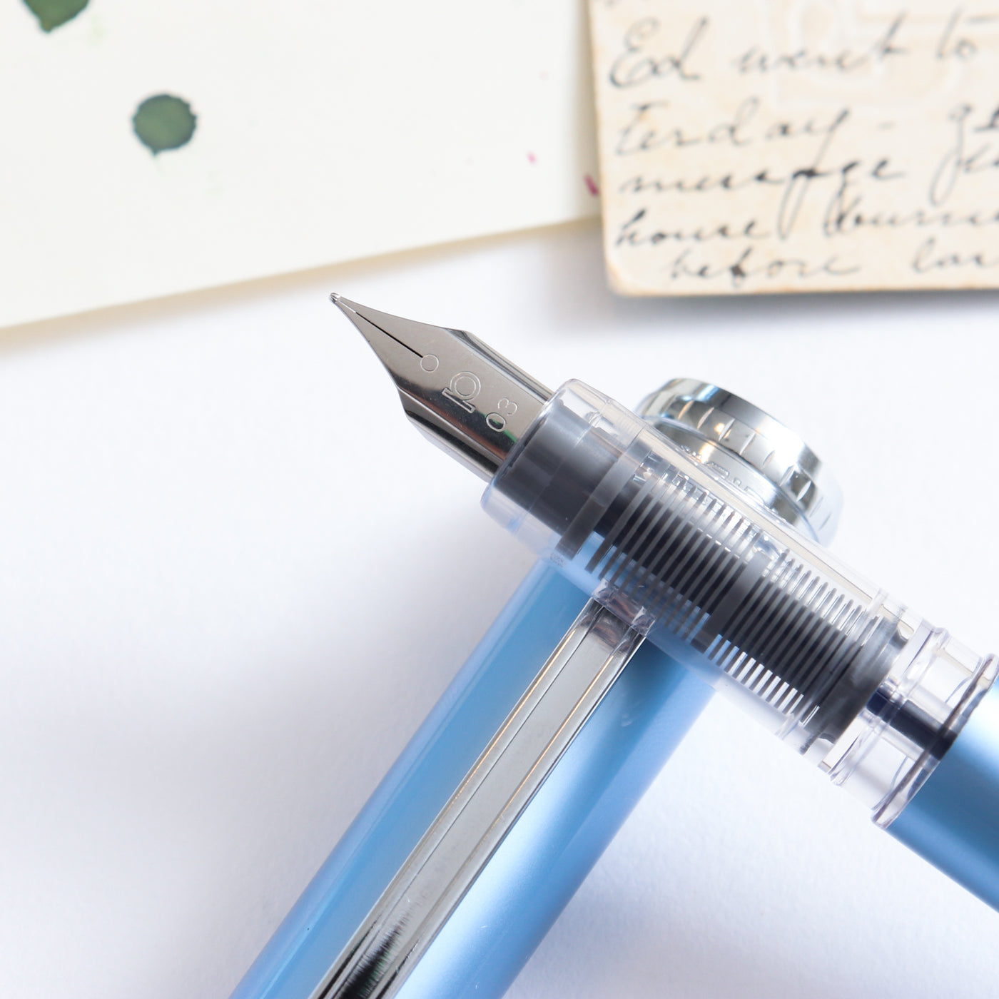 Platinum Plaisir Frosty Blue Fountain Pen